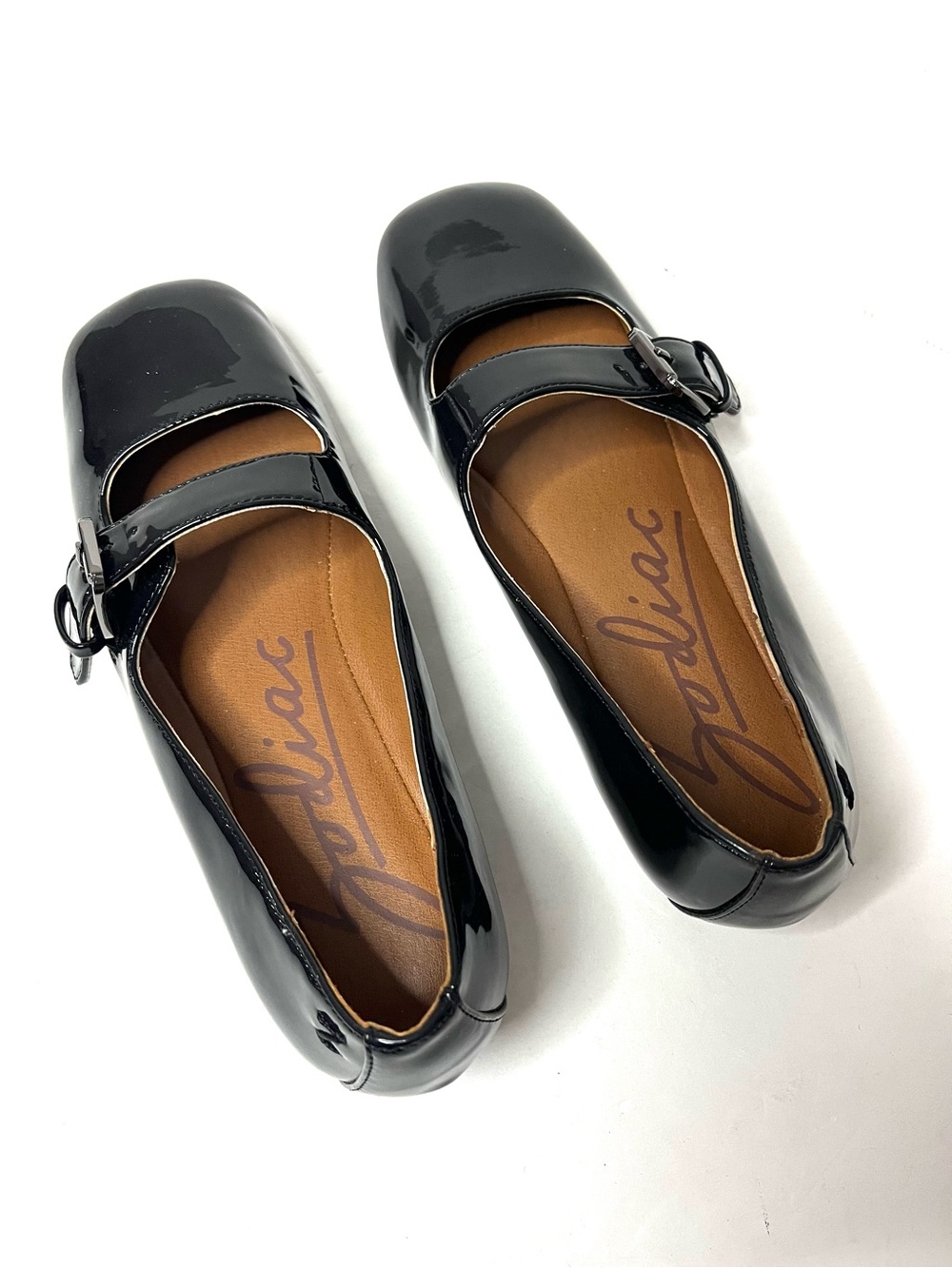 NWOB Zodiac Indira Square Toe Black Patent Mary Jane Flats - Sz 6 - Picture 4 of 8